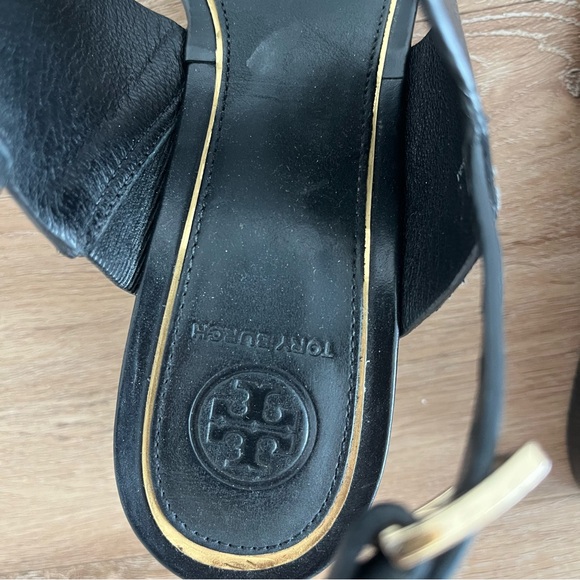 Tory Burch Black Miller Wedge Sandal, 8 - Picture 6 of 7